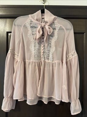 Beautiful sheer Free People top 💗